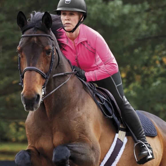 NWOT Dover Saddlery Stride Ladies Training Jacket in Neon Pink Sz. XS - Picture 3 of 15